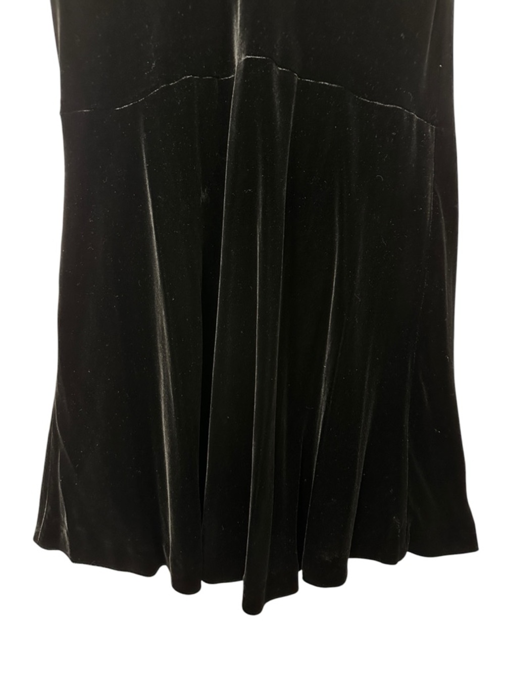 Ralph Lauren Black Velvet Y2K‎ Long Skirt Size 10 Classic Old Money Trumpet - Picture 4 of 11